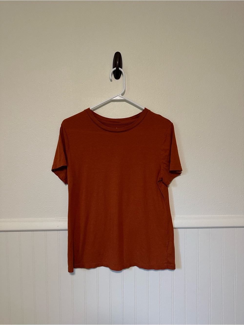 A New Day Rust Orange Terracotta Cotton Modal Crewneck Tee Size M